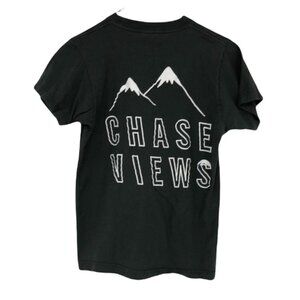 Serengetee black and white  graphic Mountain Vhase Views t-shirt